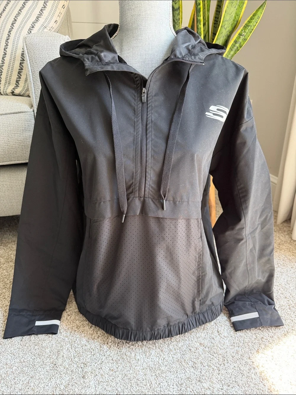 SKECHERS SPORT Black Hooded Athletic Jacket